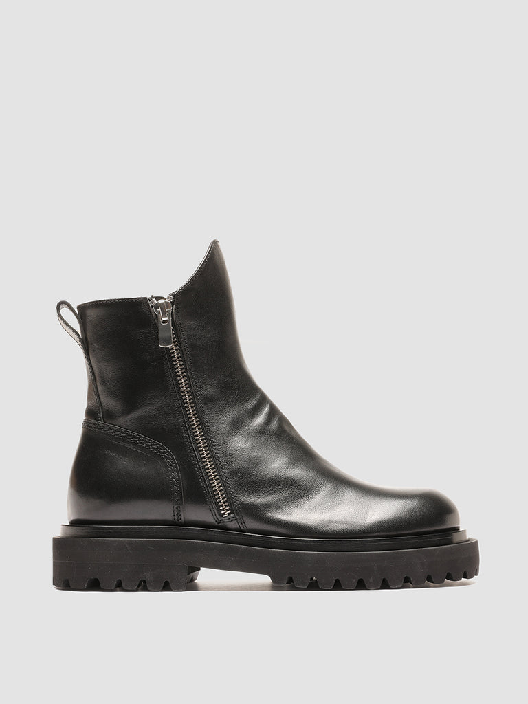 ULTIMATT 006 - Black Leather Ankle Boots