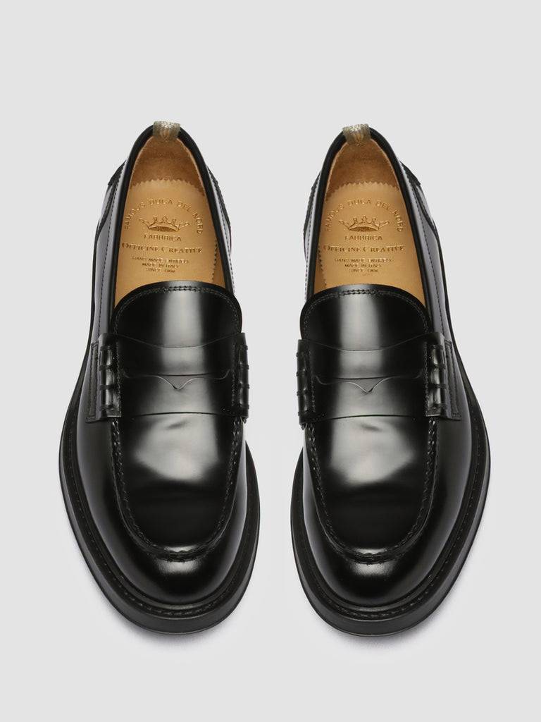 UNIFORM 001 - Black Leather Loafers