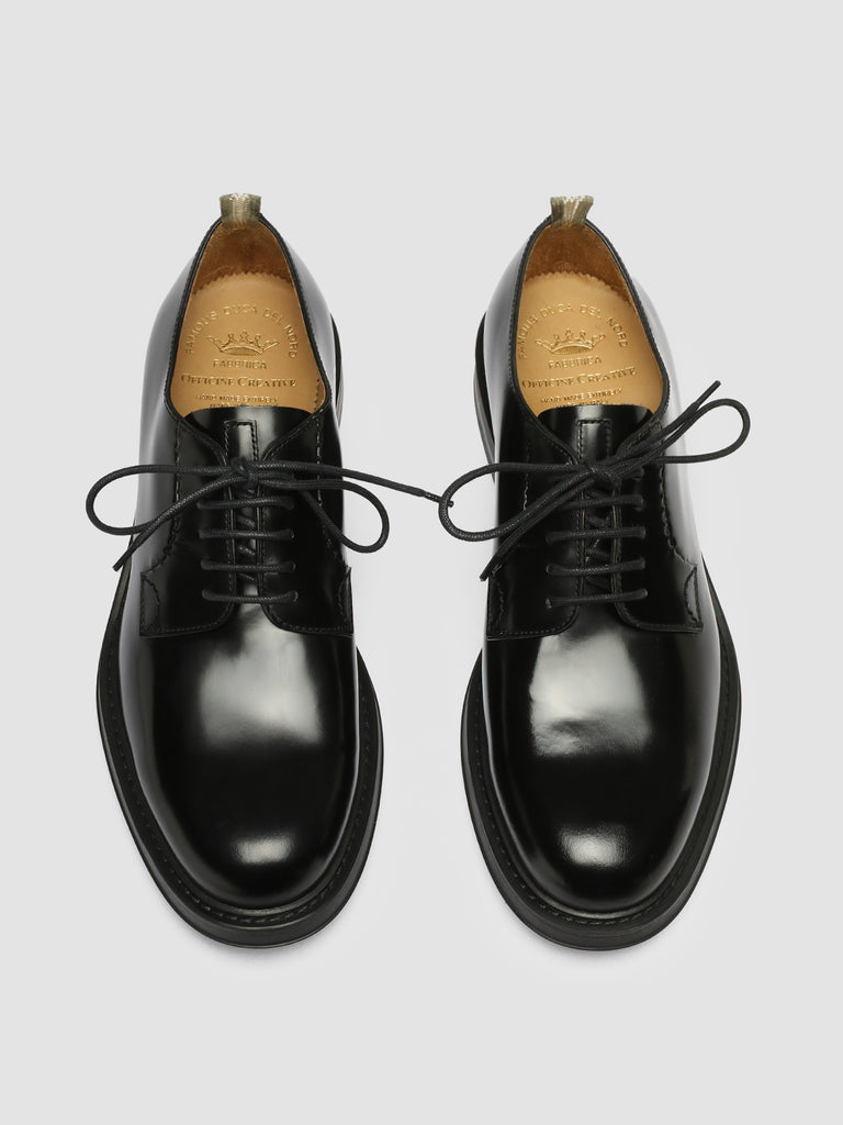 UNIFORM 003 - Black Leather Derby Shoes