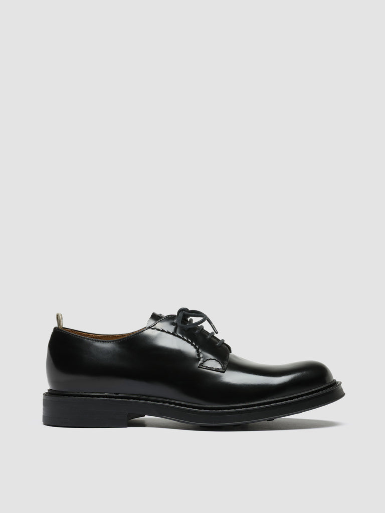 UNIFORM 003 - schwarze Derbyschuhe aus Leder