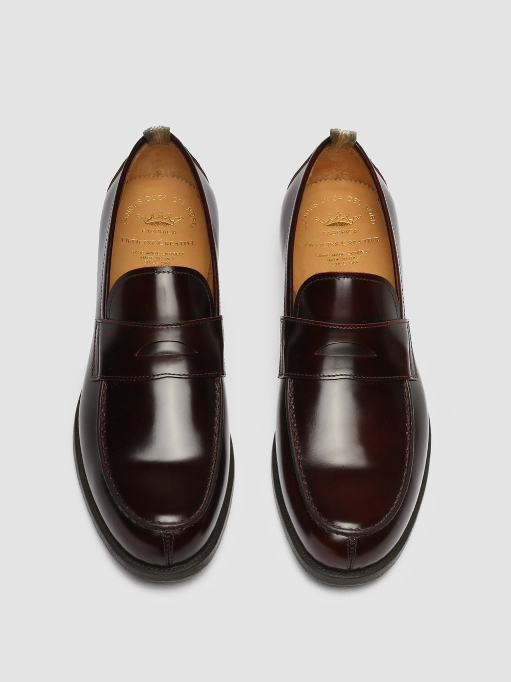 VINE 001 - Burgundy Leather Loafers Men Officine Creative - 2