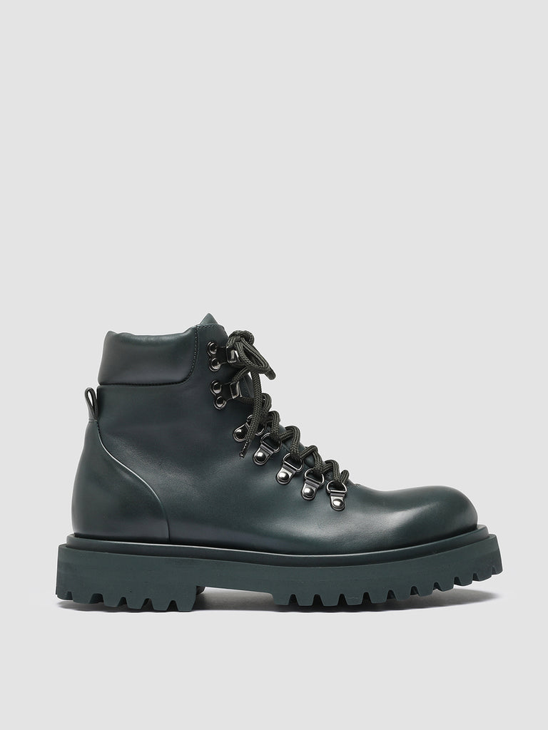 WISAL 020 - Green Leather Ankle Boots